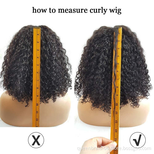 Brazilian Remy Lace Front Human Hair Short Bob Wigs With Baby Hair 13X4 Wet And 4X4 Wavy Curly Brazilian Hair Wigs For Women